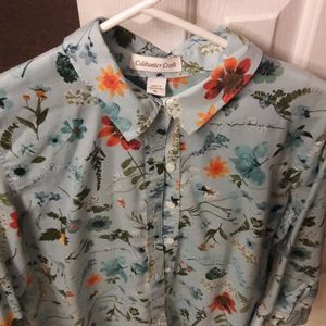 3/4 sleeve button top